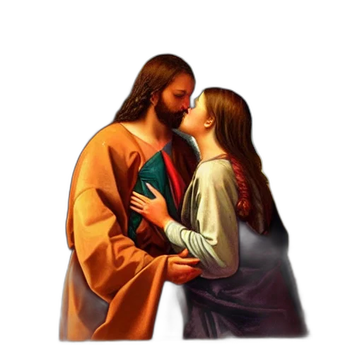 jacket, oil painting, photorealistic, pixel art, concept art, oil, panting, jesus transparent PNG cut-out