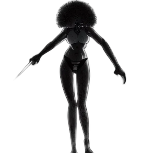 sword, weapon, staff, hair, concept art, 3d render, comic book art, fantasy art transparent PNG cut-out