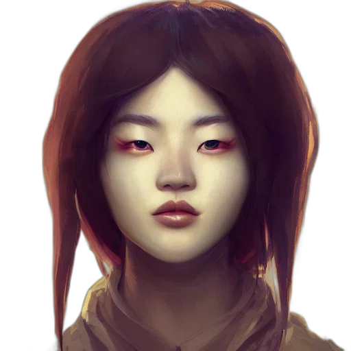face, mask, staff, fantasy art transparent PNG cut-out