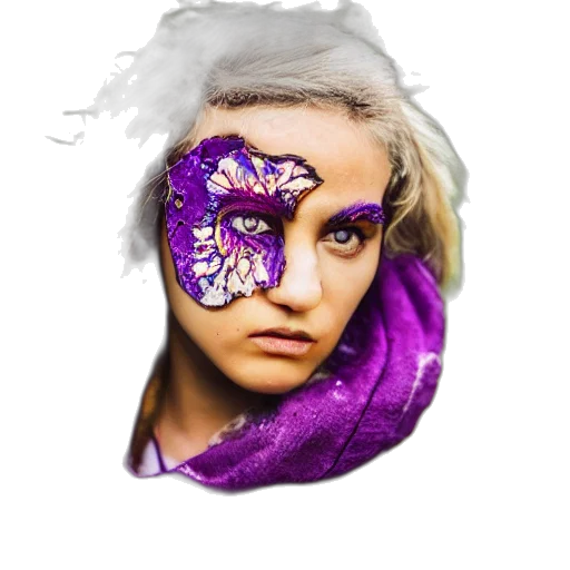 mask, face, jacket, jewelry, photorealistic, fantasy art, cyberpunk, concept art transparent PNG cut-out