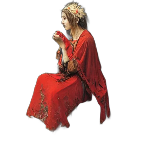jewelry, dress, crown, staff transparent PNG cut-out