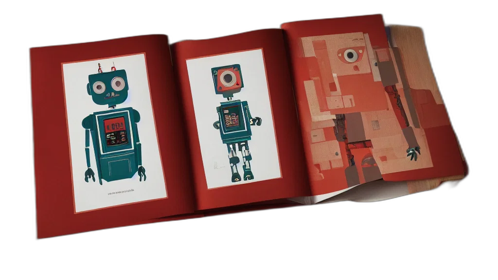 robot, concept art, 3d render, pixel art transparent PNG cut-out