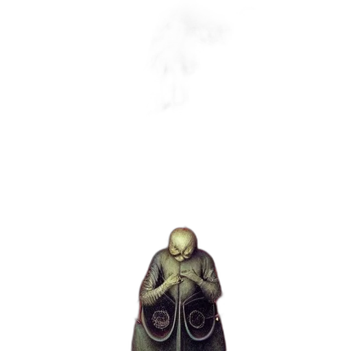 creature, mask, robot, staff transparent PNG cut-out
