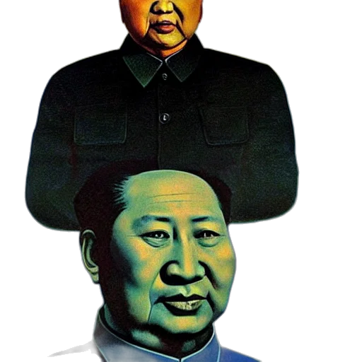 face, staff, mask, jacket, photorealistic, concept art, 3d render, vaporwave transparent PNG cut-out