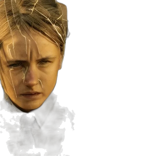 face, mask, hair, photorealistic transparent PNG cut-out