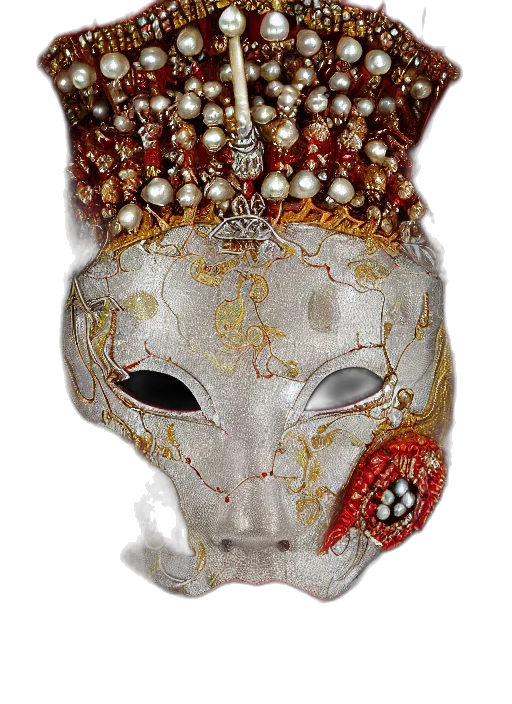 mask, crown, jewelry, hyperrealism, detailed, textures, award, winning transparent PNG cut-out