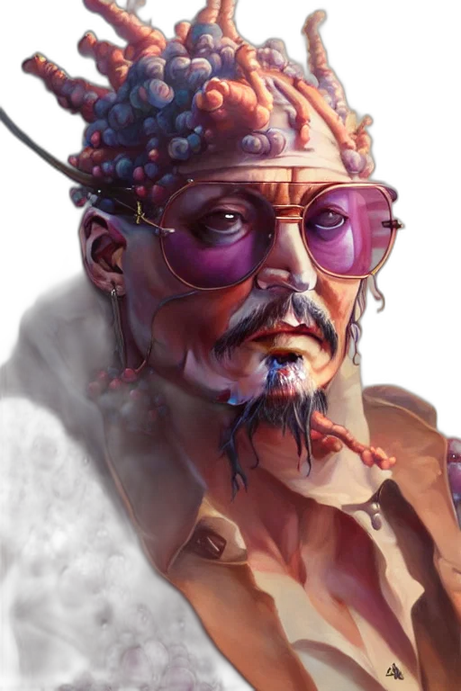 face, staff, mask, cyberpunk, concept art, fantasy art, photorealistic, pastel transparent PNG cut-out