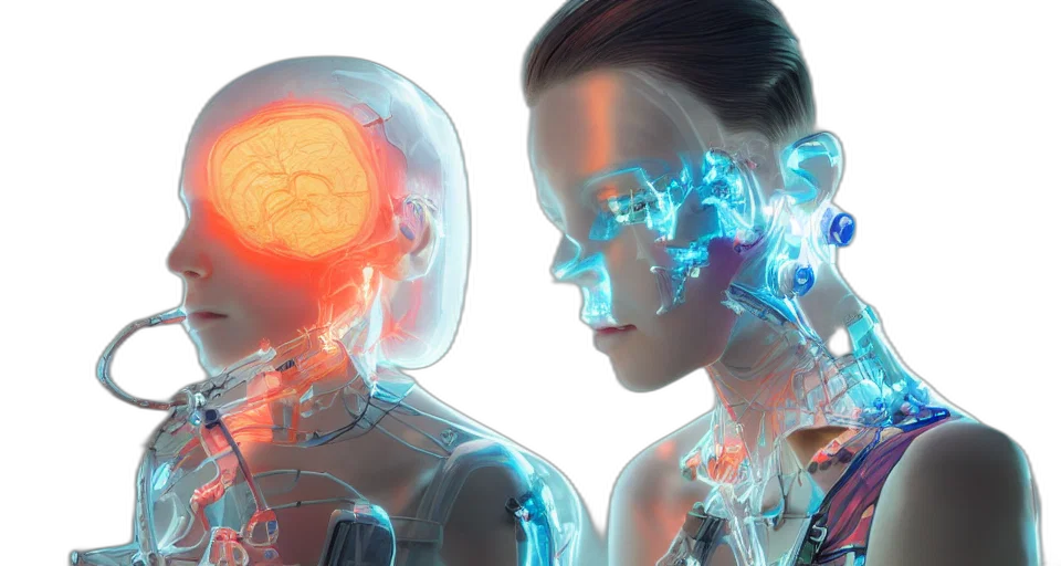 robot, cyberpunk, ray, photos transparent PNG cut-out