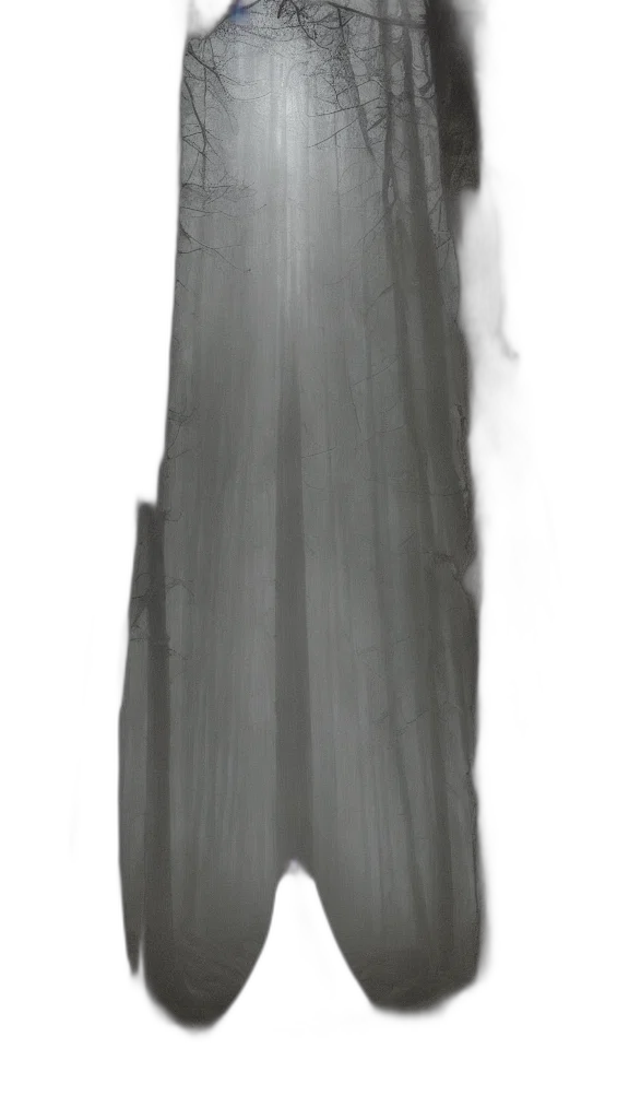 dress, staff, hair, creature transparent PNG cut-out