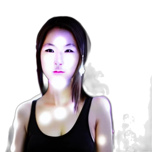 face, photorealistic, 3d render, cartoon, fantasy art, neon lights, outer space, monochrome transparent PNG cut-out
