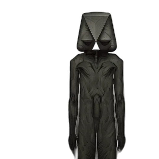 mask, jacket, dress, creature, concept art, 3d render, long, subtle transparent PNG cut-out