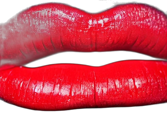photorealistic, 3d render, red, big, plump, lips, lipgloss, reflecting transparent PNG cut-out