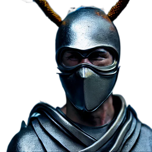 mask, face, staff, sword, concept art, fantasy art, 3d render, photorealistic transparent PNG cut-out