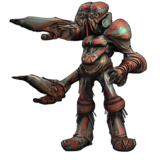 robot, weapon, staff, creature transparent PNG cut-out