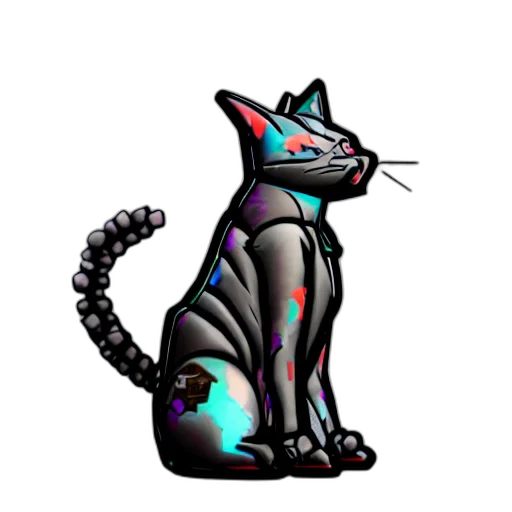 staff, animal, creature, robot, pixel art, 3d render, concept art, cartoon transparent PNG cut-out