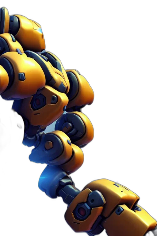 robot, weapon, sword, staff, 3d render, concept art, cyberpunk, photorealistic transparent PNG cut-out