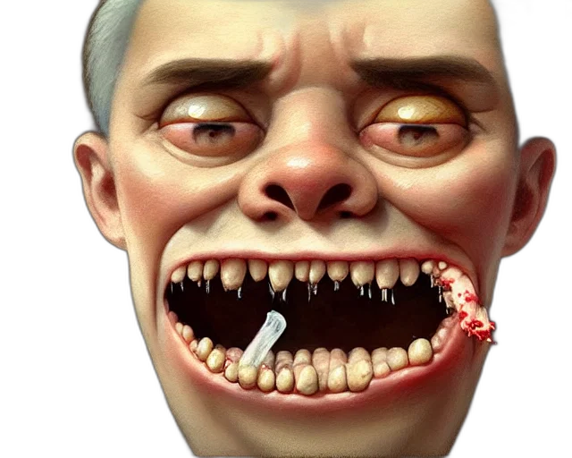 face, mask, creature, 3d render transparent PNG cut-out