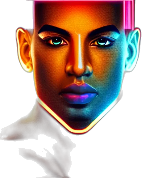 face, mask, crown, robot transparent PNG cut-out