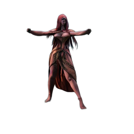 dress, creature, animal, staff transparent PNG cut-out