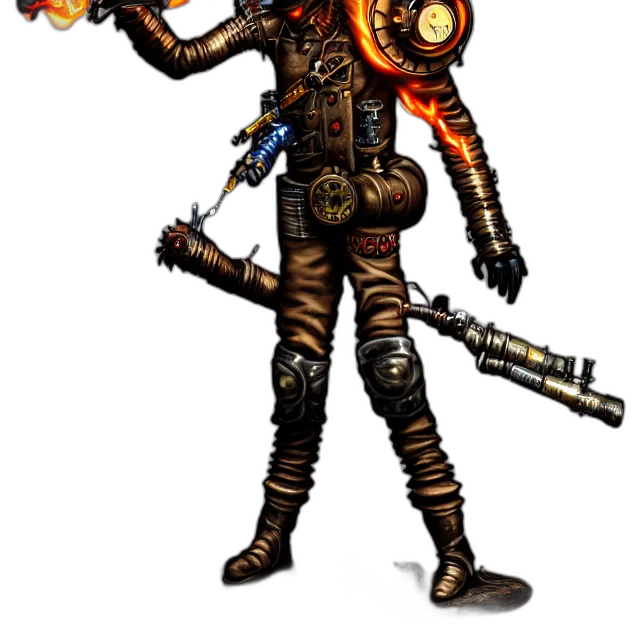 staff, robot, weapon, jacket transparent PNG cut-out