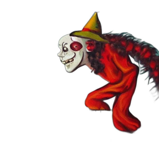 creature, mask, staff, animal, concept art, 3d render, pixel art, fantasy art transparent PNG cut-out