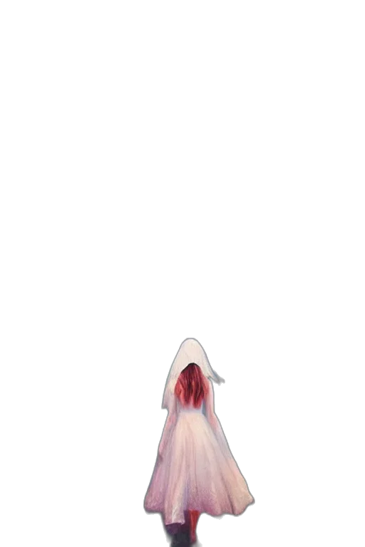 dress, creature, mask, hair, concept art, pixel art, fantasy art, watercolor transparent PNG cut-out