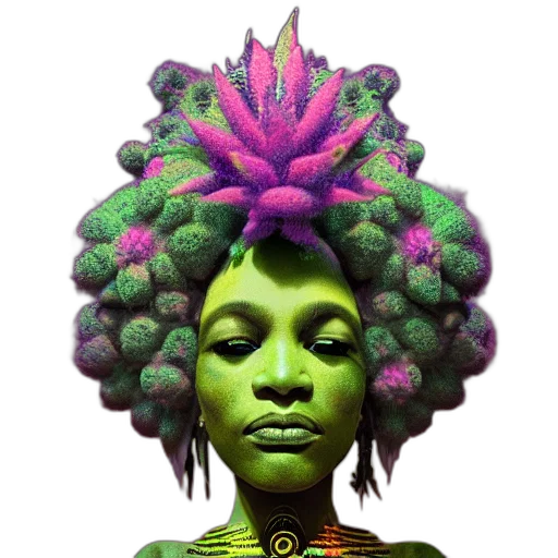 crown, face, creature, flower transparent PNG cut-out