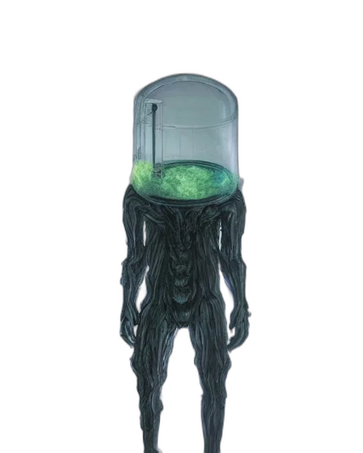 creature, bottle, mask, jewelry, concept art, 3d render, fantasy art, outer space transparent PNG cut-out