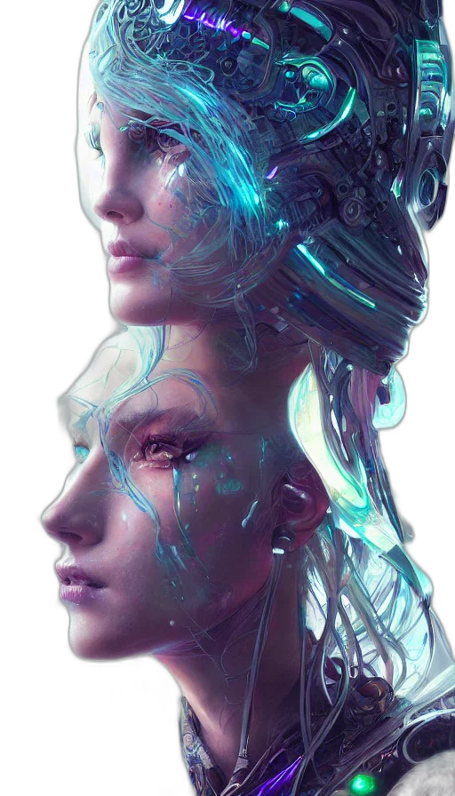 robot, face, crown, mask transparent PNG cut-out