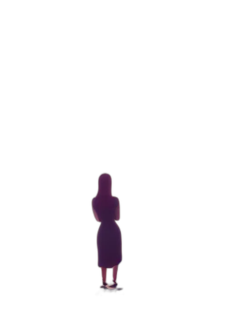 dress, robot, staff, face, pixel art, concept art, 3d render, cartoon transparent PNG cut-out