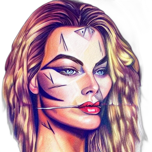 face, mask, fantasy art, comic book art, photorealistic, watercolor, morph, tattoo transparent PNG cut-out