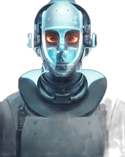 robot, mask, face, staff transparent PNG cut-out