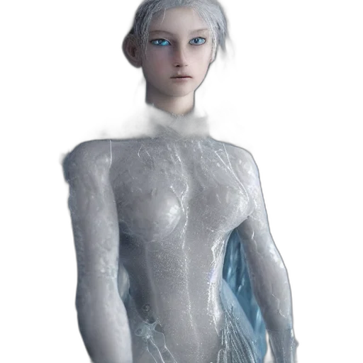 dress, robot, creature, jacket, concept art, 3d render, fantasy art, photorealistic transparent PNG cut-out