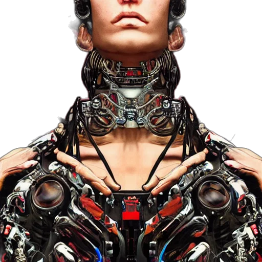 robot, face, cyberpunk, concept art, 3d render, photorealistic, eugene, gottsnake transparent PNG cut-out