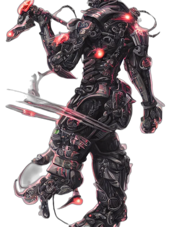 robot, weapon, sword, staff transparent PNG cut-out