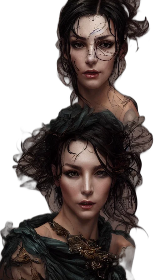 face, crown, hair, photorealistic transparent PNG cut-out