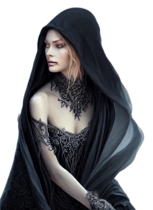 dress, jewelry, mask, face transparent PNG cut-out