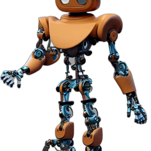 robot, animal, 3d render, concept art, cartoon, boy, jacket, design transparent PNG cut-out