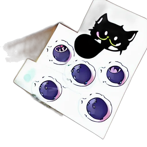 cute, digital, art, black transparent PNG cut-out