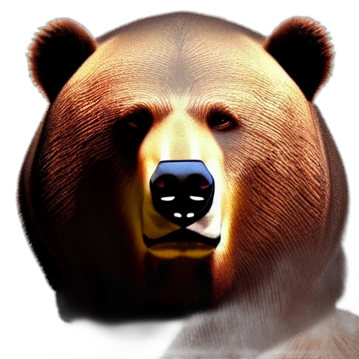 mask, face, animal, photorealistic, 3d render, concept art, guru, bear transparent PNG cut-out