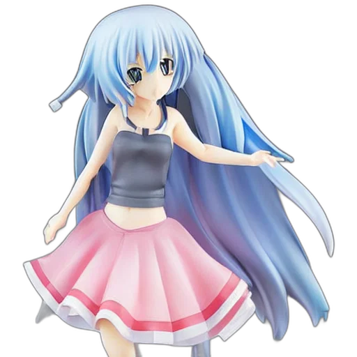 dress, 3d render, anime, concept art, cartoon, blue, most, beautiful transparent PNG cut-out