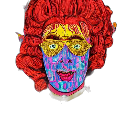 mask, face, crown, jacket transparent PNG cut-out