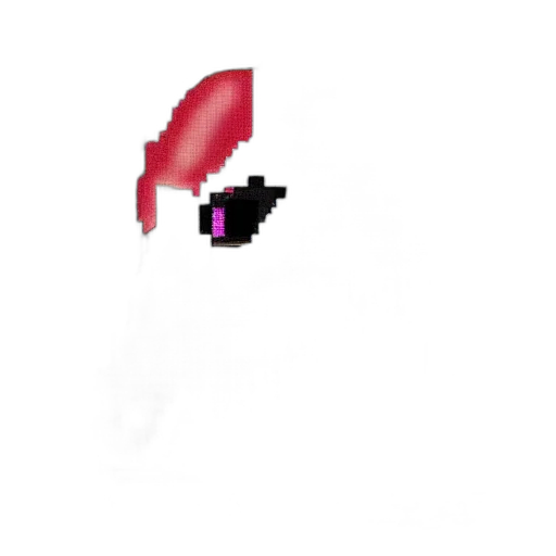 hat, staff, creature, robot, pixel art, concept art, 3d render, cartoon transparent PNG cut-out