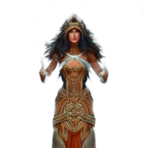 dress, jewelry, staff, sword transparent PNG cut-out