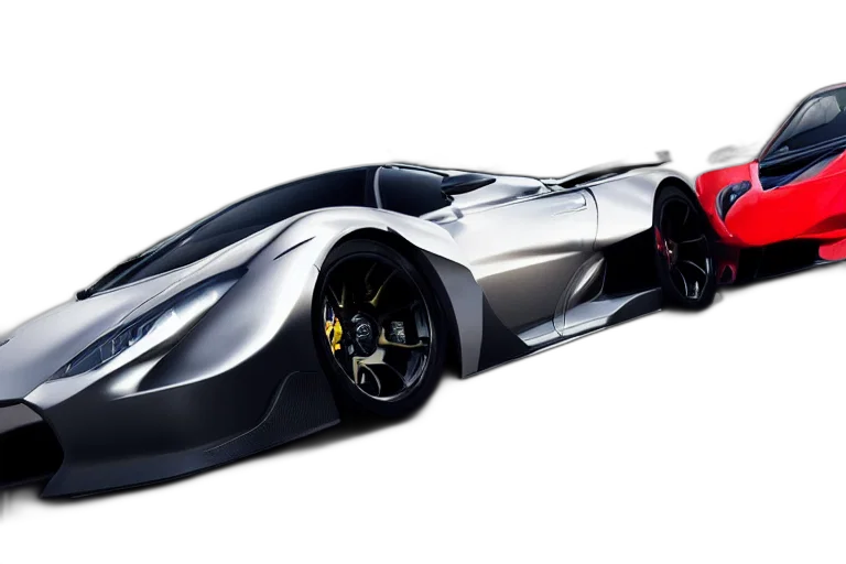 car, 3d render, concept art, photorealistic transparent PNG cut-out