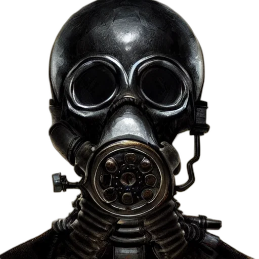 mask, robot, face, jacket transparent PNG cut-out