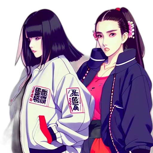 jacket, cyberpunk, anime, concept art transparent PNG cut-out