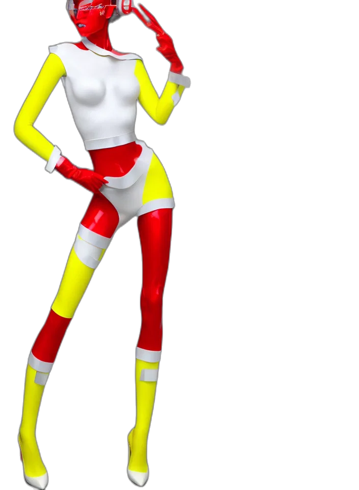 staff, robot, dress, 3d render transparent PNG cut-out
