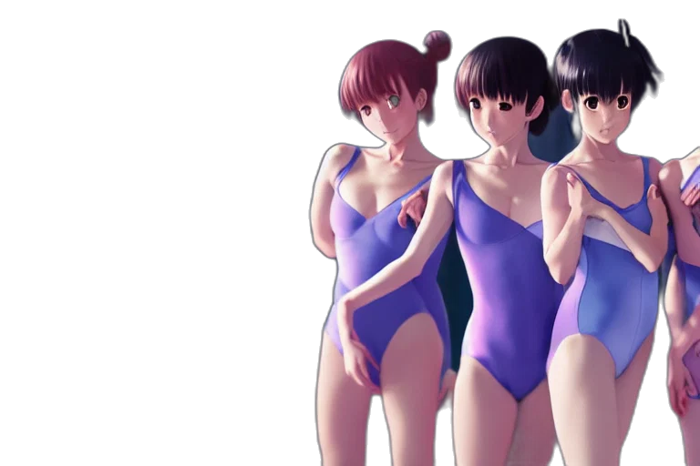 dress, anime, 3d render, concept art transparent PNG cut-out