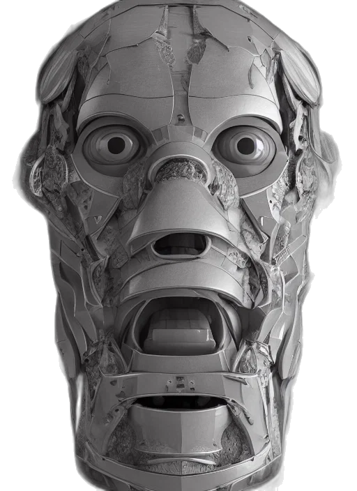 robot, mask, face, creature transparent PNG cut-out